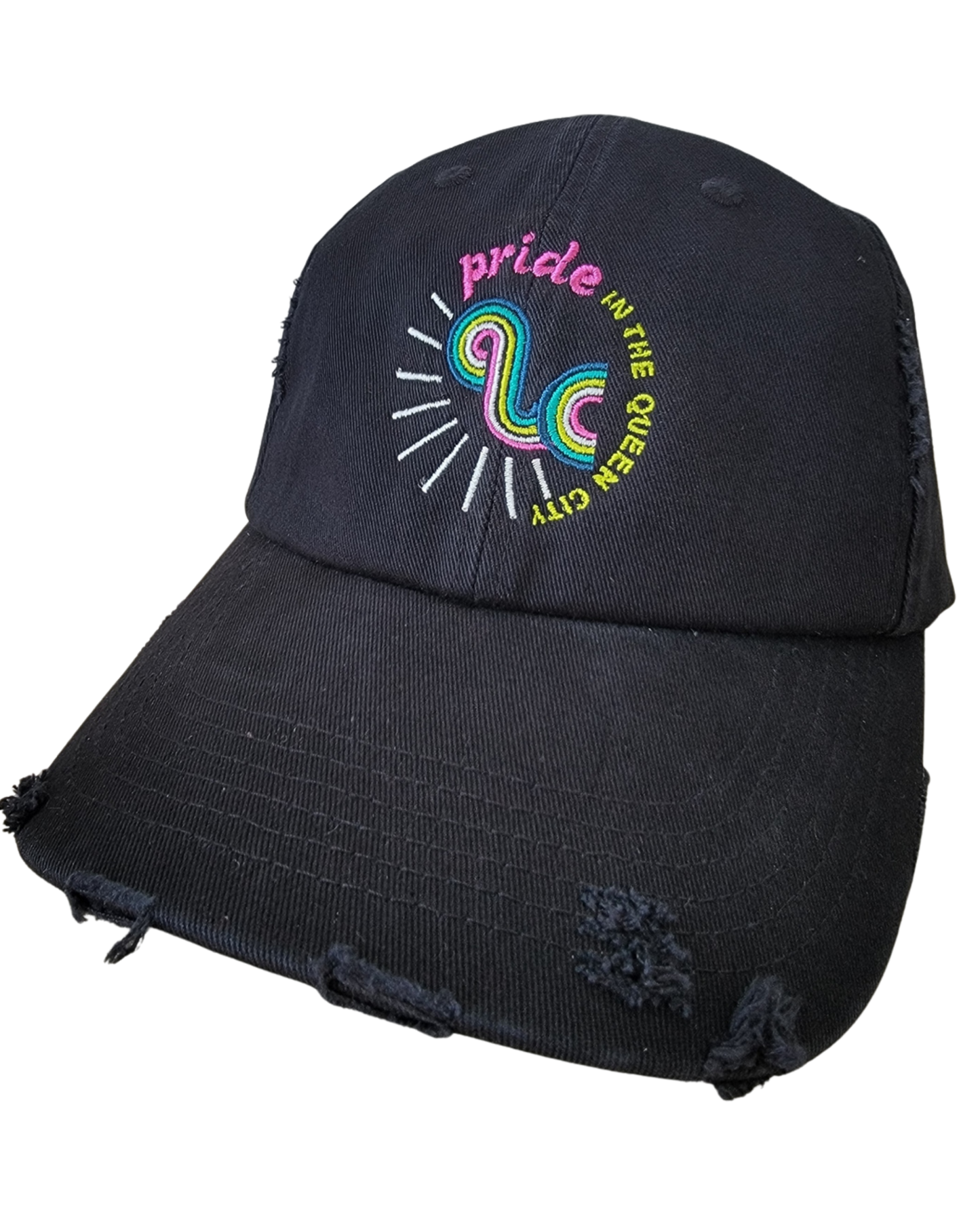 Pride in the Queen City Hat | Black Distressed Colorway