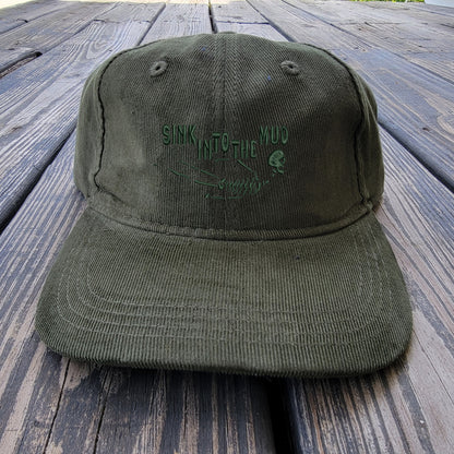 Sink In To The Mud - Dark Green - Light Corduroy Dad Cap