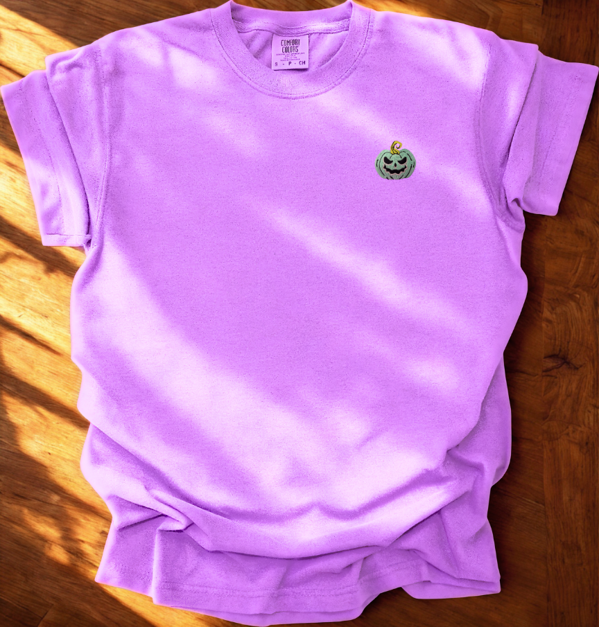 Stitch-o’-Lantern Tee - Custom Halloween Jack-O’-Lantern on Comfort Colors® Heavyweight Ring Spun Tee