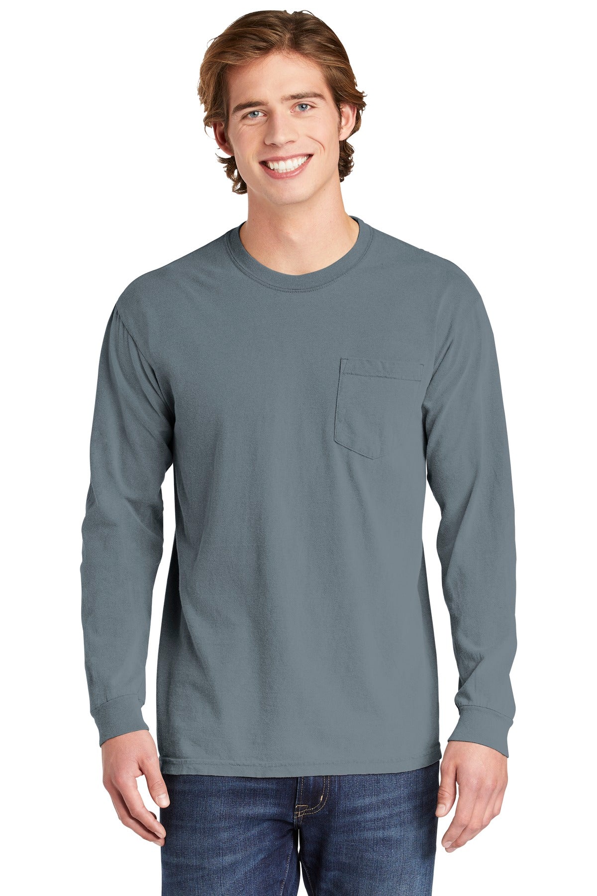 COMFORT COLORS  Heavyweight Ring Spun Long Sleeve Pocket Tee. 4410