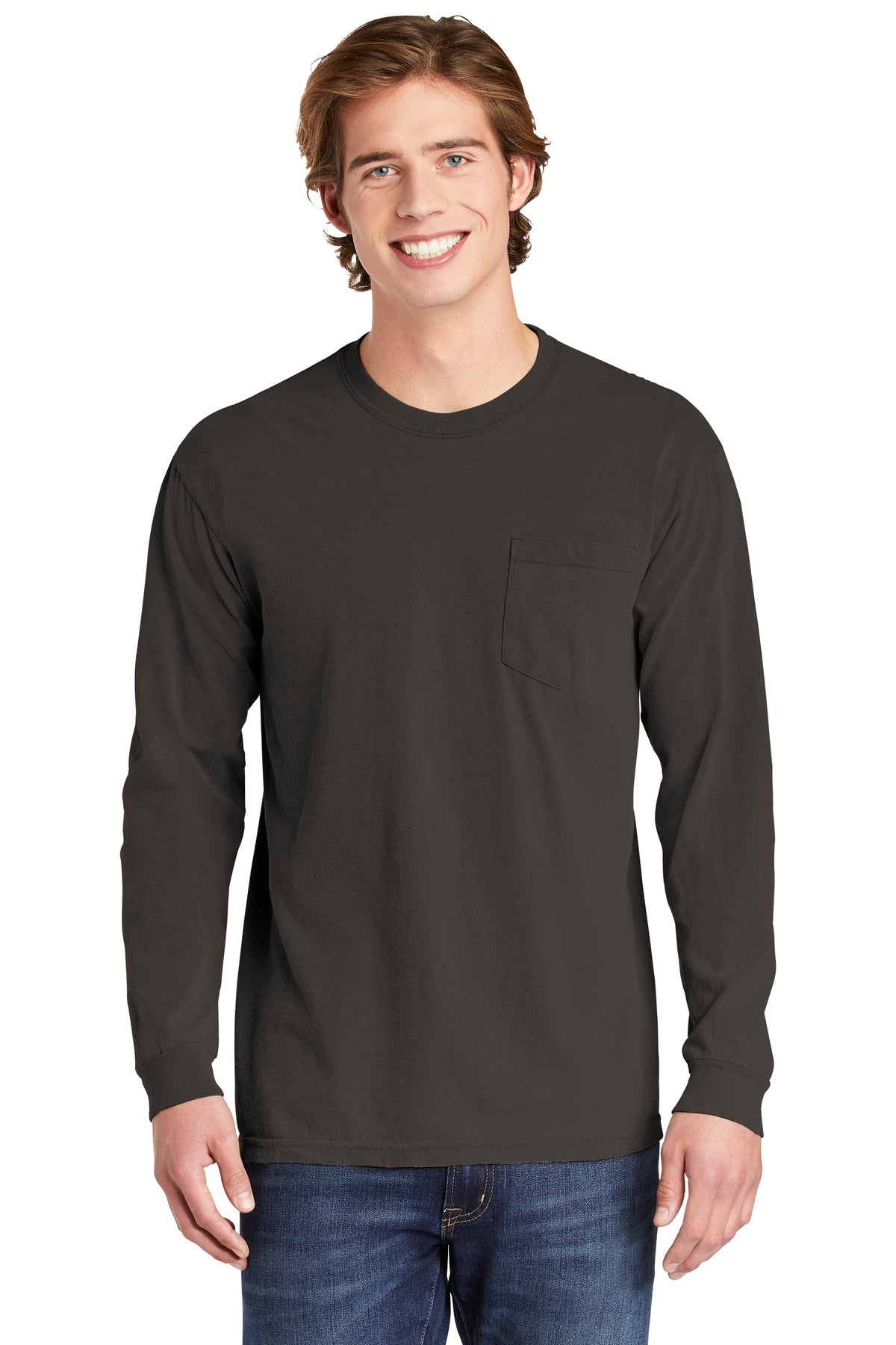 COMFORT COLORS  Heavyweight Ring Spun Long Sleeve Pocket Tee. 4410