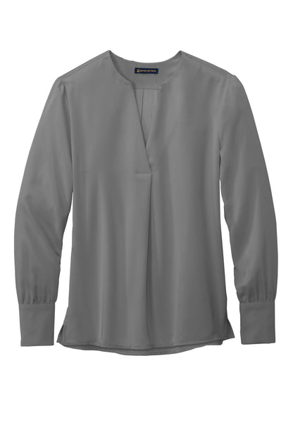 Brooks Brothers Women's Open-Neck Satin Blouse BB18009