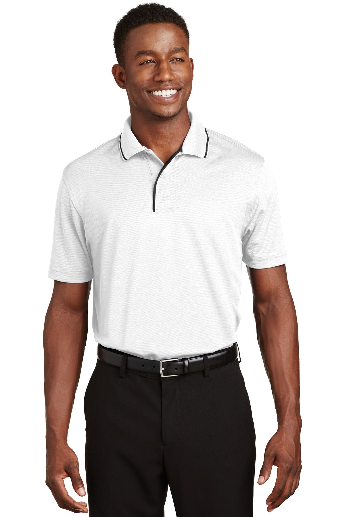 BGR - Sport-Tek ®  Dri-Mesh ®  Polo with Tipped Collar and Piping.  K467