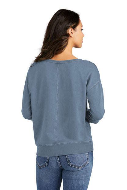 Port & Company Ladies Beach Wash Garment-Dyed V-Neck Sweatshirt LPC098V