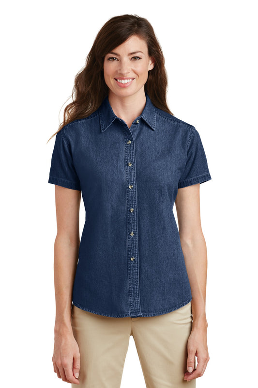 Port & Company - Ladies Short Sleeve Value Denim Shirt.  LSP11