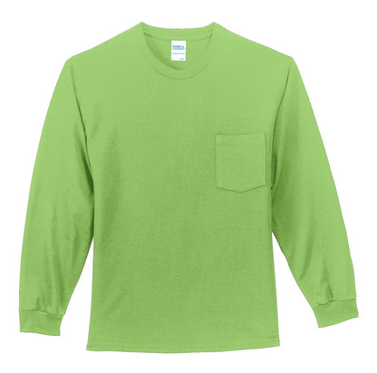 Port & Company - Long Sleeve Essential Pocket Tee.  PC61LSP