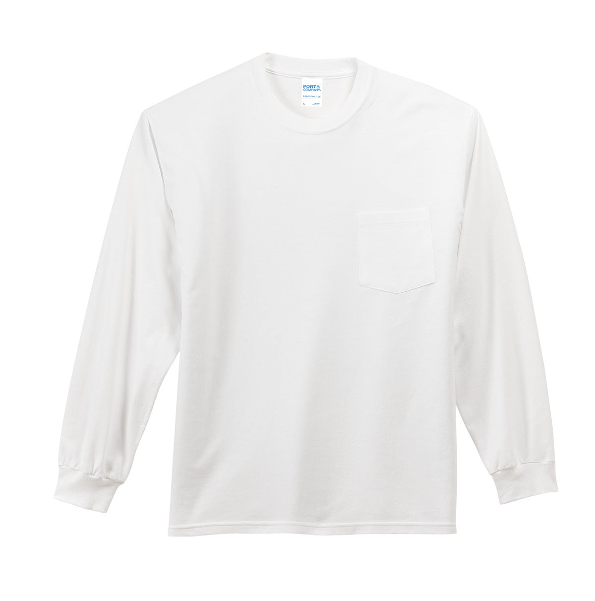 Port & Company - Long Sleeve Essential Pocket Tee.  PC61LSP