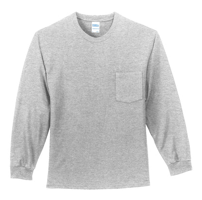 Port & Company - Long Sleeve Essential Pocket Tee.  PC61LSP