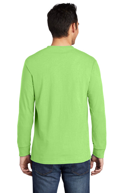 Port & Company - Long Sleeve Essential Pocket Tee.  PC61LSP