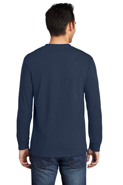 Port & Company - Long Sleeve Essential Pocket Tee.  PC61LSP