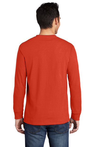 Port & Company - Long Sleeve Essential Pocket Tee.  PC61LSP