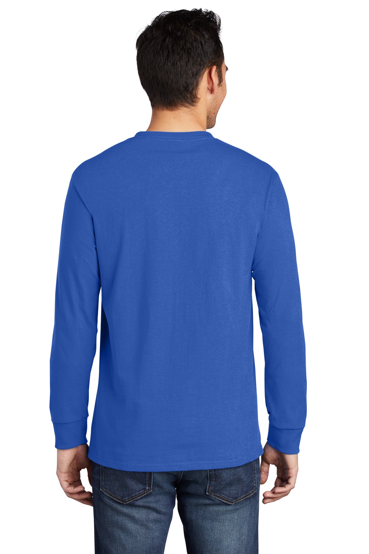 Port & Company - Long Sleeve Essential Pocket Tee.  PC61LSP