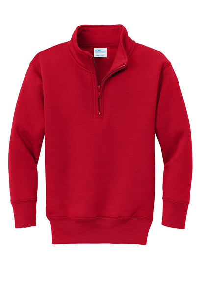 Port & Company Youth Core Fleece 1/4-Zip Pullover Sweatshirt PC78YQ